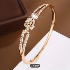 Elegant Zirconia-inlaid Bracelet, A Versatile And Trendy Fashion Accessory